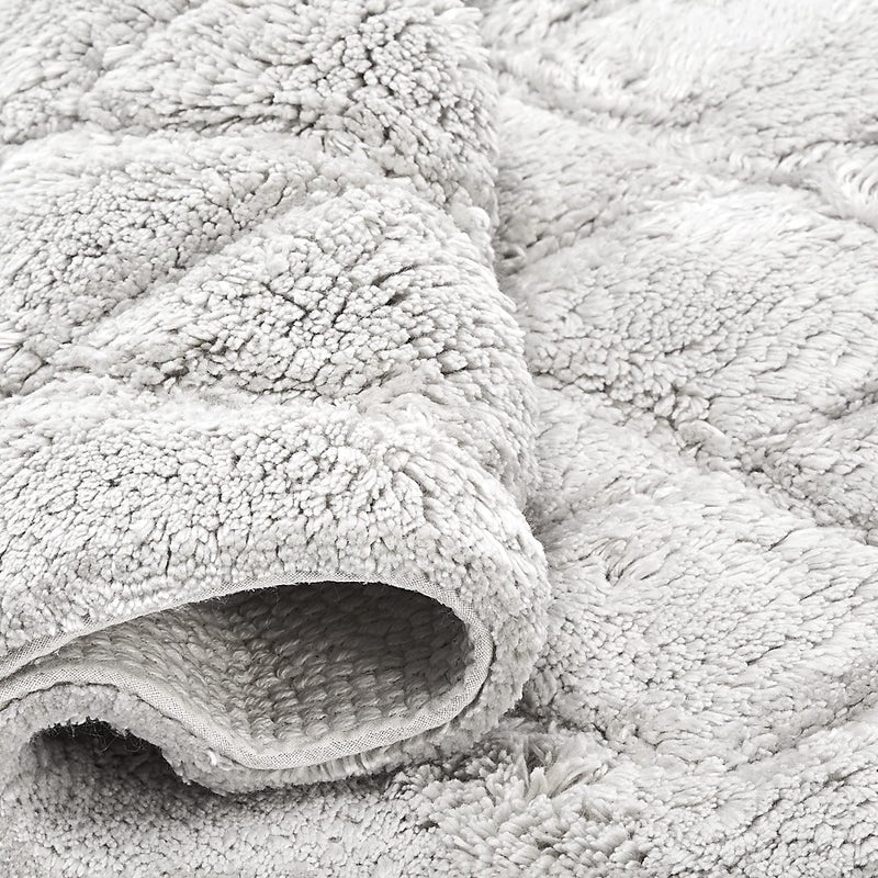 Vera Wang - Bathroom Rug Set, Soft & Absorbent Bathroom Decor, Reversible Modern Design (Marquis Diamond Grey, 2 Piece) - Image 2